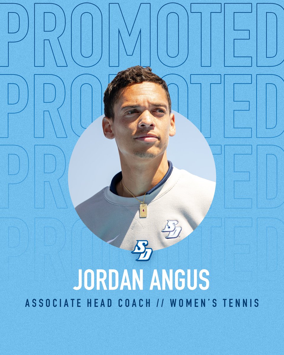 USDwtennis's tweet photo. A well-deserved honor 🌟

Congratulations to Jordan Angus, who has been promoted to Associate Head Coach!

📰: https://t.co/wCtu1ahXzz

#GoToreros https://t.co/xMLlUP74f1