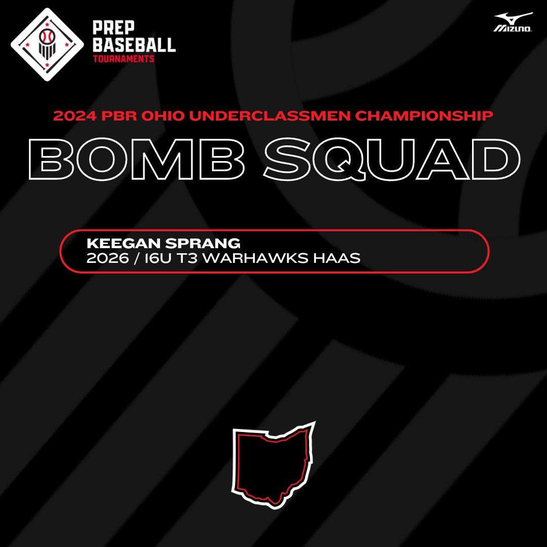 🏆2024 PBR Ohio Underclassmen Championship🏆

💣Bomb Squad from Sunday, 7/14/24!

💣 <a href="/keegansprang_/">Keegan Sprang</a>