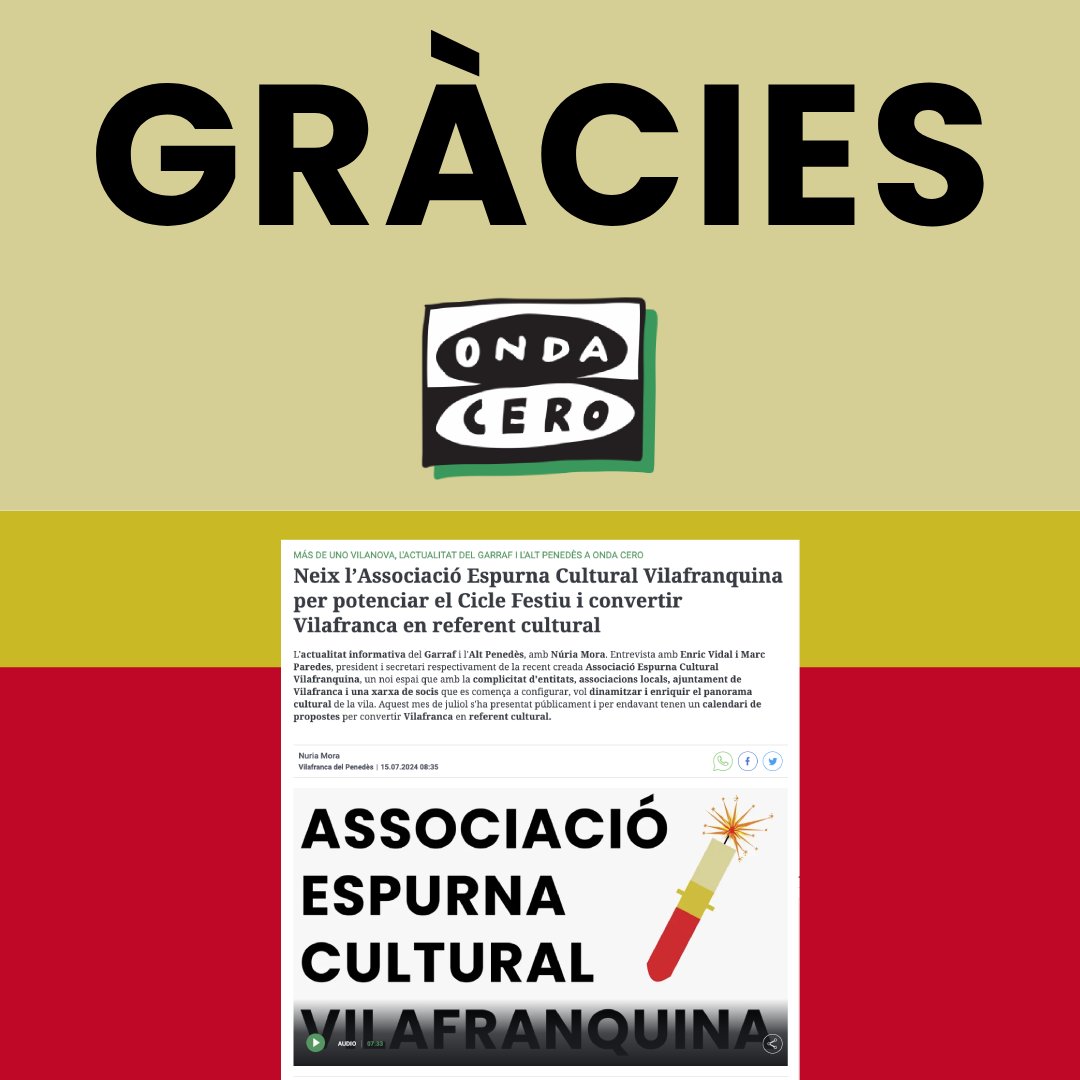 asescuvi's tweet photo. 💥Si vols formar part del nostre projecte i organitzar nous actes culturals durant l'any a Vilafranca, contacta amb nosaltres!

📥Fer-se soci o sòcia és completament gratuït!

#VilafrancaDelPenedès #EspurnaCultural #ESCUVI

(2/2) https://t.co/tBS7w9WL75