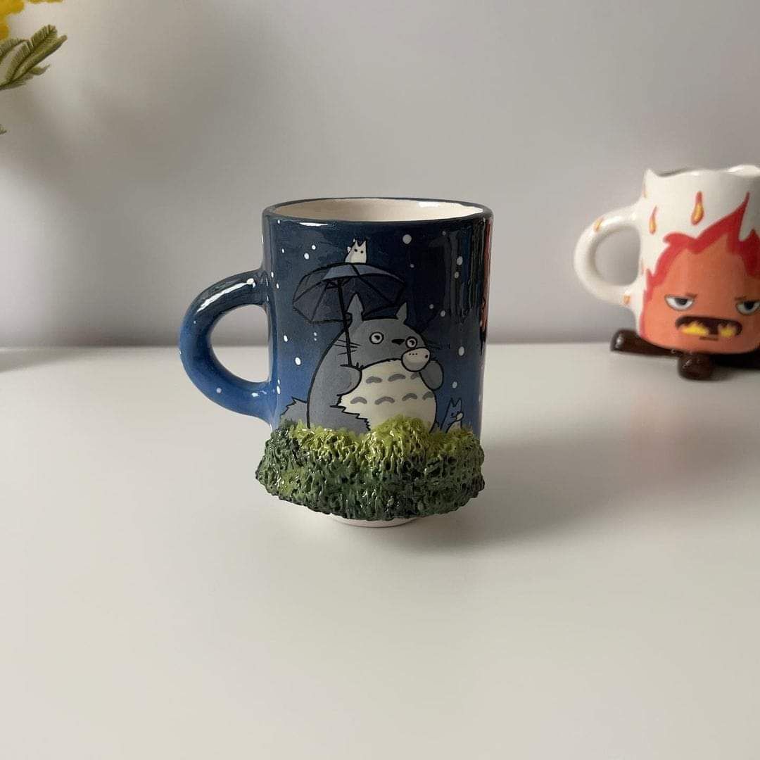anime_'s tweet photo. Ghibli cups are the cutest thing ever https://t.co/w3FE204Kxh