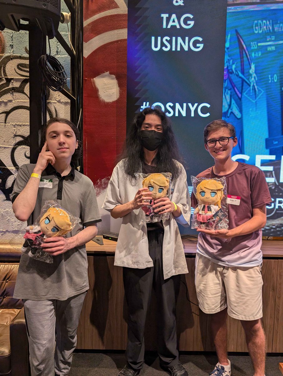 ThomasMoonKang's tweet photo. NYC local was chaotic but awesome! 🏆
Congrats to Garden, Funguy, and Ghret!

And of course Saya from @bestieinslot for hosting/casting (garden helped too)!
OS NYC also let us stay late which was super cool of them! https://t.co/SBuhEHoyle