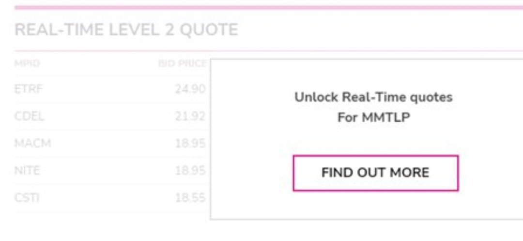RareDealsHere's tweet photo. It's irresponsible that at least one person is continuing to attempt to pervert the messaging regarding $MMTLP being designated Caveat Emptor.

MMTLP traded on the OTC for approximately 14 months. The @SECGov reviewed 4 S1 amendments over multiple months before declaring the S1 effective.

OTC Markets didn't give MMTLP the Caveat Emptor designation until the last trading day, December 8, 2022, the day that @FINRA posted a revised Corporate Action that DIDN'T include PERTINENT INFORMATION that was included in the initial Corporate Action.

The Caveat Emptor notice specifically notes; 

"...due to public interest concern and potential confusion amongst market participants regarding dates and entitlements for the Share Exchange published by FINRA on December 6, 2022 and subsequently revised on December 8, 2022."

WHY DID OTC MARKETS MENTION POTENTIAL CONFUSION REGARDING DATES AND ENTITLEMENTS and also mention BOTH dates that MMTLP Corporate Actions were published, unless the Caveat Emptor designation was related to the CONFUSION and UNCERTAINTY caused by the Corporate Actions???

Also...

Look at this other screen from December 8, 2022!

Look closely at the greyed out Real-Time Level 2 quotes. 

Isn't it strange that Market Makers would be showing bids up to nearly $25 for a security that's Caveat Emptor and closed under $3???

What's the share count?

@SECGov @SECEnfDirector @GaryGensler @HesterPeirce @The_DTCC @FBI @FBILosAngeles @FBIWFO @DOJCrimDiv @TheJusticeDept #MMTLPsetaDATE