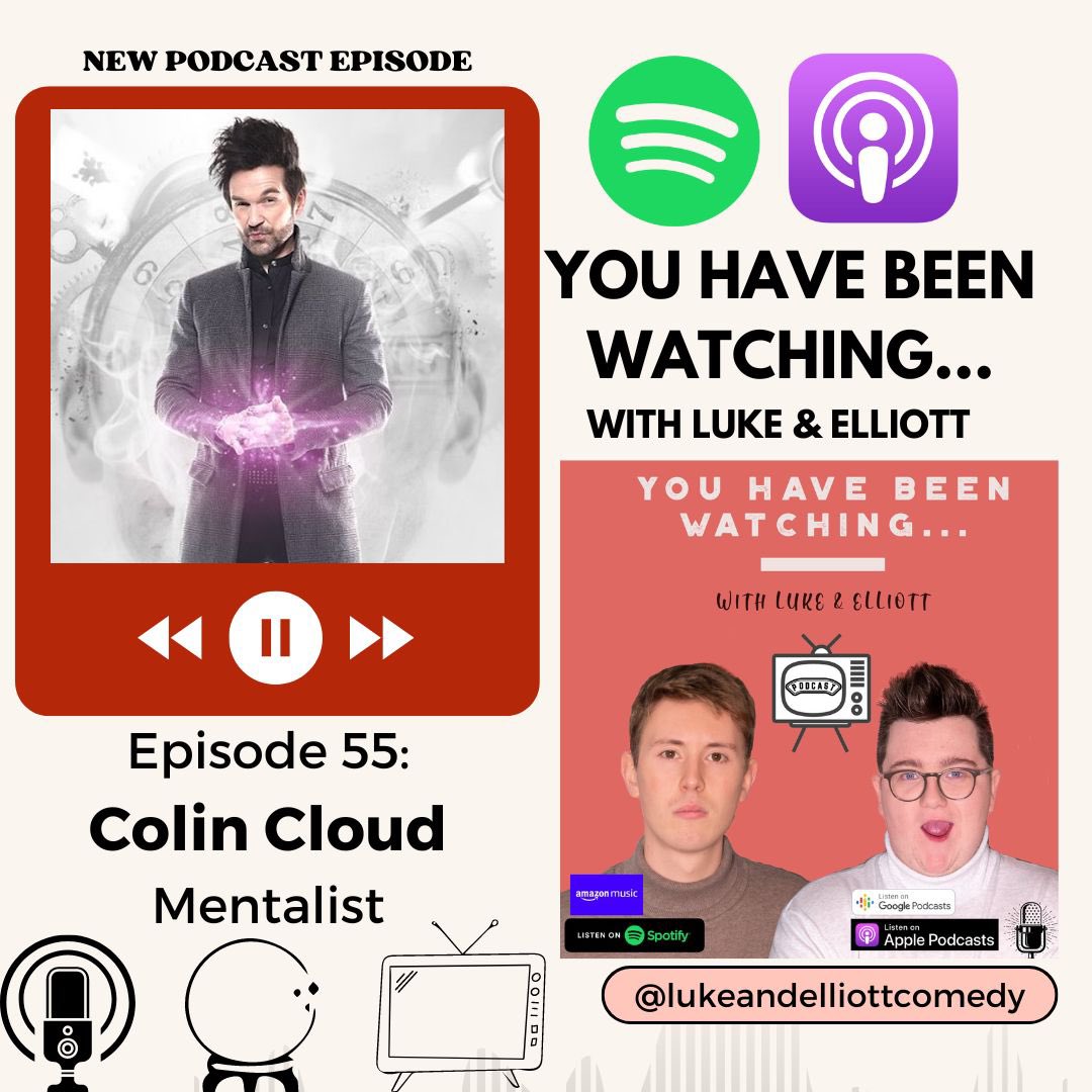 🚨WE CAN REEEEAD YOUR MIND🚨(and it seems you’d like a new Podcast episode 😉) THIS week’s guest is the world-renowned Mentalist <a href="/Colin_Cloud/">Colin Cloud</a> ✨🔮✨(Star of America’s Got Talent, This Morning, The Royal Variety Performance) ✅ 
Listen HERE! ➡️ tinyurl.com/2kx7j3pu 🎧 #podcast