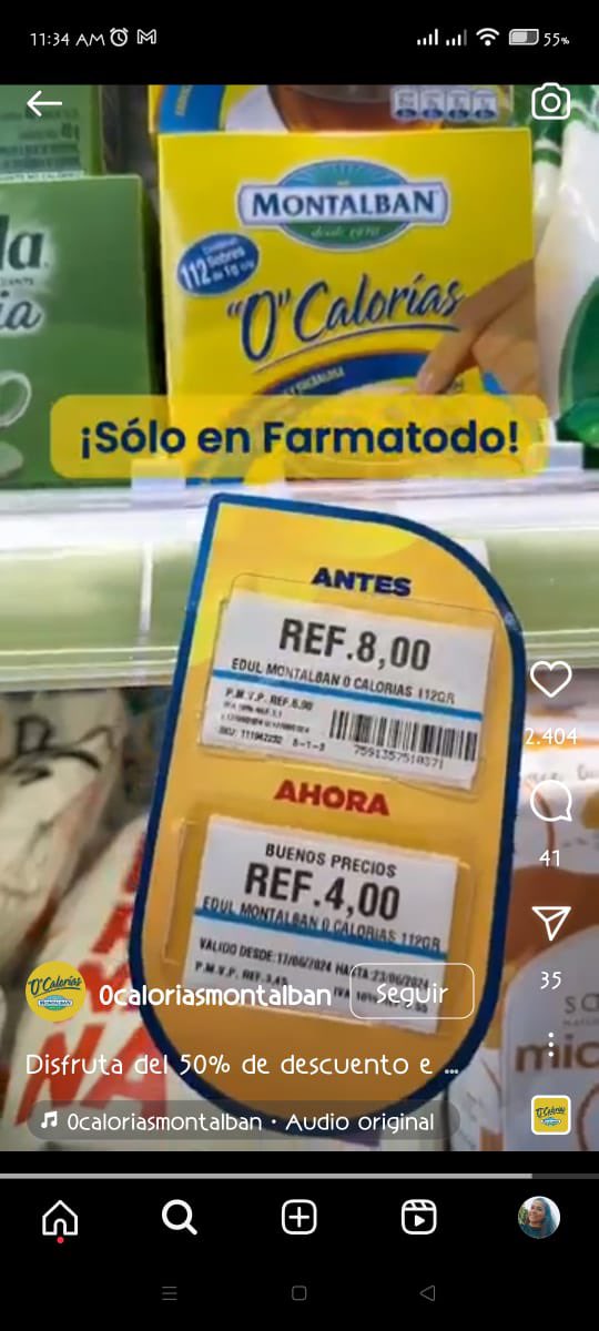 tonydcvoice's tweet photo. @grupodialca @Farmatodo que lamentable que hayan caído en publicidad engañosa. Que en farmatodo terrazas del Ávila no validaron una promoción que en Instagram  de montaban 0 calorías ,  se anunciaba hasta el día de hoy 15 de julio, en todos los farmatodos. https://t.co/FD1wr3Yr7Z