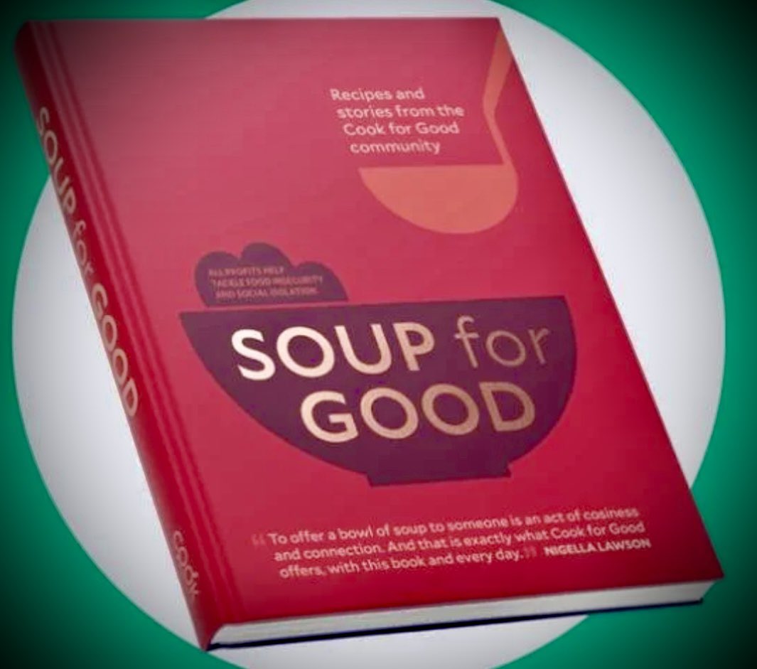 My brilliant friends at <a href="/cookforgood_uk/">Cook For Good</a> are publishing a gorgeous SOUP cookbook to
help tackle food poverty in a housing estate in Kings Cross.  And thanks to some remarkable match funding, if you buy a book for £25, they get £125. cookforgood.uk/crowdfunder