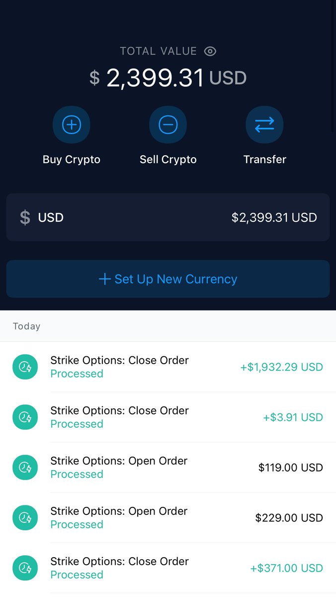 Anyone tried Strike options on crypto.com app? Had pretty good luck reading charts and making 1/2 trades a day. Started a week ago with less than $100, but I feel like there’s a better way to do it, I haven’t even looked at advanced options on the strike orders yet..