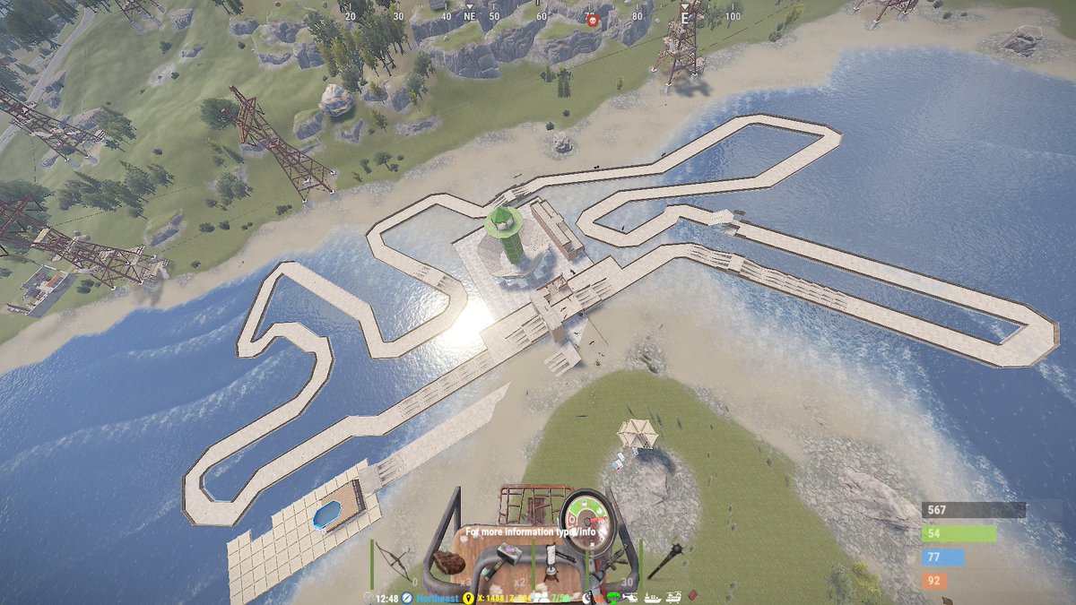 I took part in Motorbike races on <a href="/CheezzTaco/">Cheezz Taco</a> 's racetrack with my stream and guests ( <a href="/Keeno_Rust/">Keeno_Rust</a> )

Here's a video of highlights,  I hope you enjoy it!
youtube.com/watch?v=wNJgGU…

Let's see what other racetrack designs we might see in the future! <a href="/playrust/">Rust</a> 
#Rust #playrust