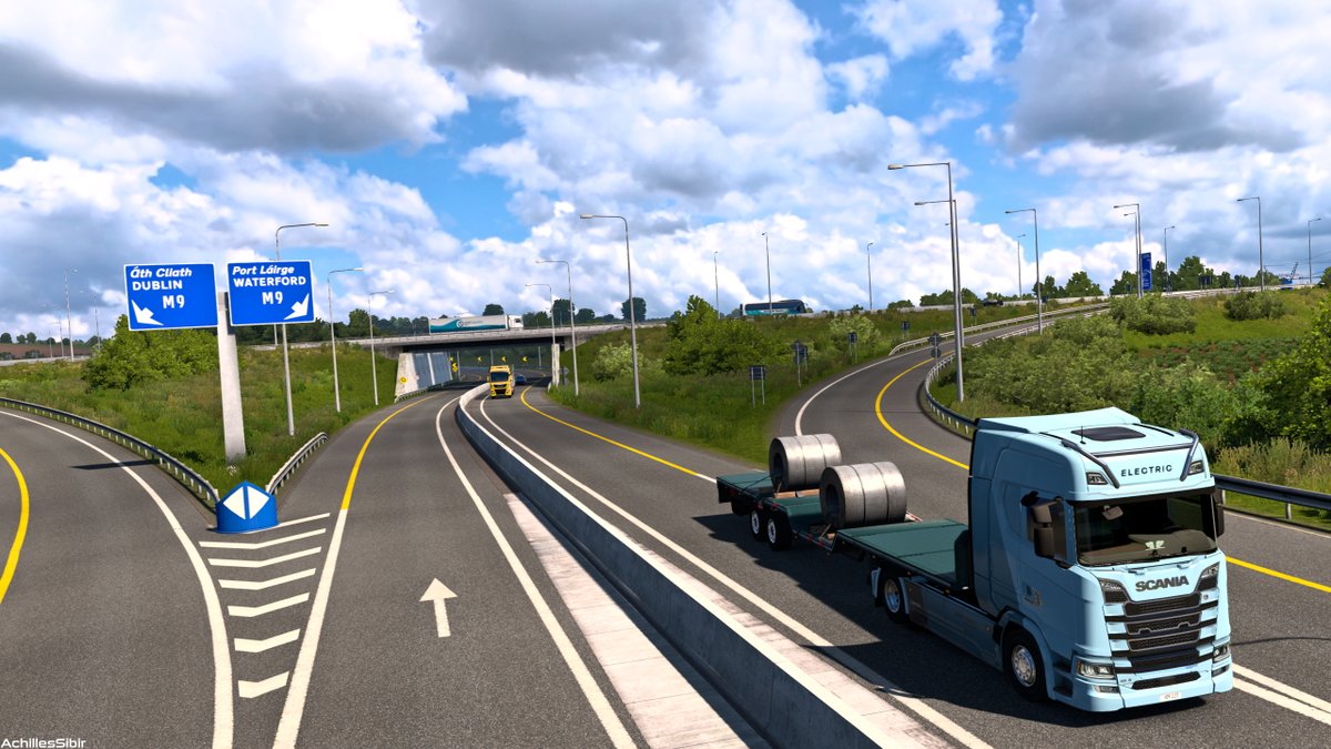 AchillesSibir's tweet photo. Scania S BEV
Kilkenny-Waterford #1
Promods 2.70 Ireland
#ets2 #EuroTruckSimulator2 #promods #ProModsETS2 #BestCommunityEver #SCSsoftware #AchillesSibir #scaniagroup https://t.co/HOXUi28iVN