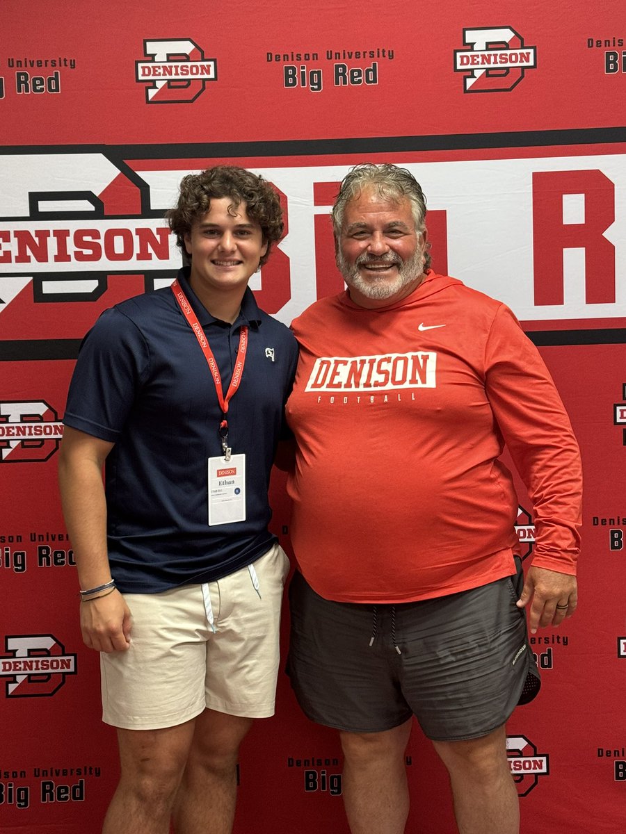 EthanBall25's tweet photo. Had an amazing time today @DenisonU for my official visit. Thank you @coachjo51 and @coachhatem for your hospitality and touring me around the athletic facilities. I can’t wait to be back for a game day visit! 

@SESFootball @StEdsAthletics 

@EraPrep @Andy_Villamarzo @DanLaForestFB @SSAAFootball @FlaHSFootball @SBLiveFL @ESPNTop63 @CitrusGridiron @PrepRedzoneFL @Sunshinerecrui7 
@larryblustein @CenFLAPreps @TopPreps @MohrRecruiting @SWiltfong247 @on3 @On3Recruits @GregBiggins @Perroni247 @BrandonHuffman @Andrew_Ivins @CoachReedLive @ChadSimmons_ @JeremyO_Johnson @samspiegs @LukeStampini @MattClareRivals @adamgorney @TheCribSouthFLA @RivalsWoody @RivalsWardlaw @RivalsFriedman @RivalsDylanCC @in_huddle @PatBernadeau @najitobias