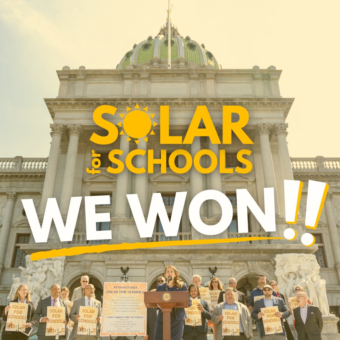 SHSDROLLERS (@shsdrollers) on Twitter photo The Steelton-Highspire School District made the switch to solar energy in 2022 and we are so pleased to share that House Bill 1032: Solar for Schools PASSED!
To learn more, visit: tinyurl.com/SHSDFBSolar
<a href="/RepFiedler/">Rep. Elizabeth Fiedler</a> <a href="/madsenda181/">Dave Madsen 🇺🇸🇩🇰</a> <a href="/mcclure_co/">McClure Company</a>
#SolarforSchools #RollerNation The Steelton-Highspire School District made the switch to solar energy in 2022 and we are so pleased to share that House Bill 1032: Solar for Schools PASSED!
To learn more, visit: tinyurl.com/SHSDFBSolar
<a href="/RepFiedler/">Rep. Elizabeth Fiedler</a> <a href="/madsenda181/">Dave Madsen 🇺🇸🇩🇰</a> <a href="/mcclure_co/">McClure Company</a>
#SolarforSchools #RollerNation