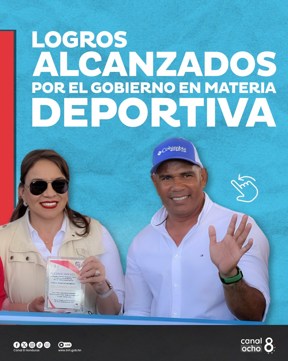 Canal8_hn's tweet photo. #Canal8 || ✅👩🏻💼¡La refundación del deporte avanza! Aquí te mostramos los logros más destacados del Gobierno presidido por la primera jefa de Estado, @XiomaraCastroZ, en esta materia.
#Canal8 #Condepor #Deporte #Finanzas #XiomaraSíCumple #Futbot #Voleibol #Disciplina https://t.co/hcbuxpNNT5
