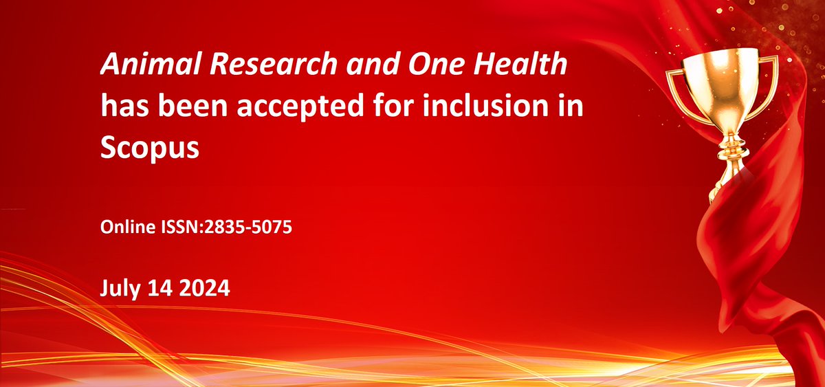 Animal Research and One Health (@aroh_journal) on Twitter photo 📢 Thrilled to share that Animal Research and One Health has been accepted for inclusion in <a href="/Scopus/">Elsevier | Scopus</a>🎊,
a key #milestone reflecting journal's commitment to academic excellence and global #accessibility. 🌍
Thank you to our contributors and readers💖 <a href="/WileyGlobal/">Wiley</a> <a href="/WileyEcolEvol/">Wiley Ecology & Evolution</a> 📢 Thrilled to share that Animal Research and One Health has been accepted for inclusion in <a href="/Scopus/">Elsevier | Scopus</a>🎊,
a key #milestone reflecting journal's commitment to academic excellence and global #accessibility. 🌍
Thank you to our contributors and readers💖 <a href="/WileyGlobal/">Wiley</a> <a href="/WileyEcolEvol/">Wiley Ecology & Evolution</a>