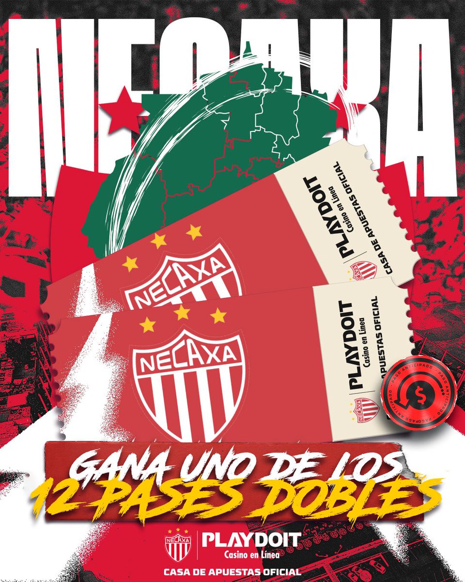 playdoitmexico's tweet photo. Tengo en mis ✋🏻✋🏻 boletos dobles para apoyar al @ClubNecaxa esta semana en 🏠. ⚡️ 🫡

¿Quién dijo yo?

🎙Solo tienen que:

1) Dar 🔁 RT a este Tuit.

2)Dar ❤️a este tuit. 

3) Poner un pantallazo que nos sigues aquí en Twitter junto con el HT  #NecaxaPlaydoit

Los ganadores serán elegidos al azar, mucha suerte.