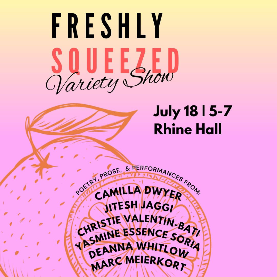 Come on out to hear some poetry and drink some bourbon. <a href="/RHINEHALL/">RHINEHALL DISTILLERY</a> 

Thursday, July 18, 5-7 pm