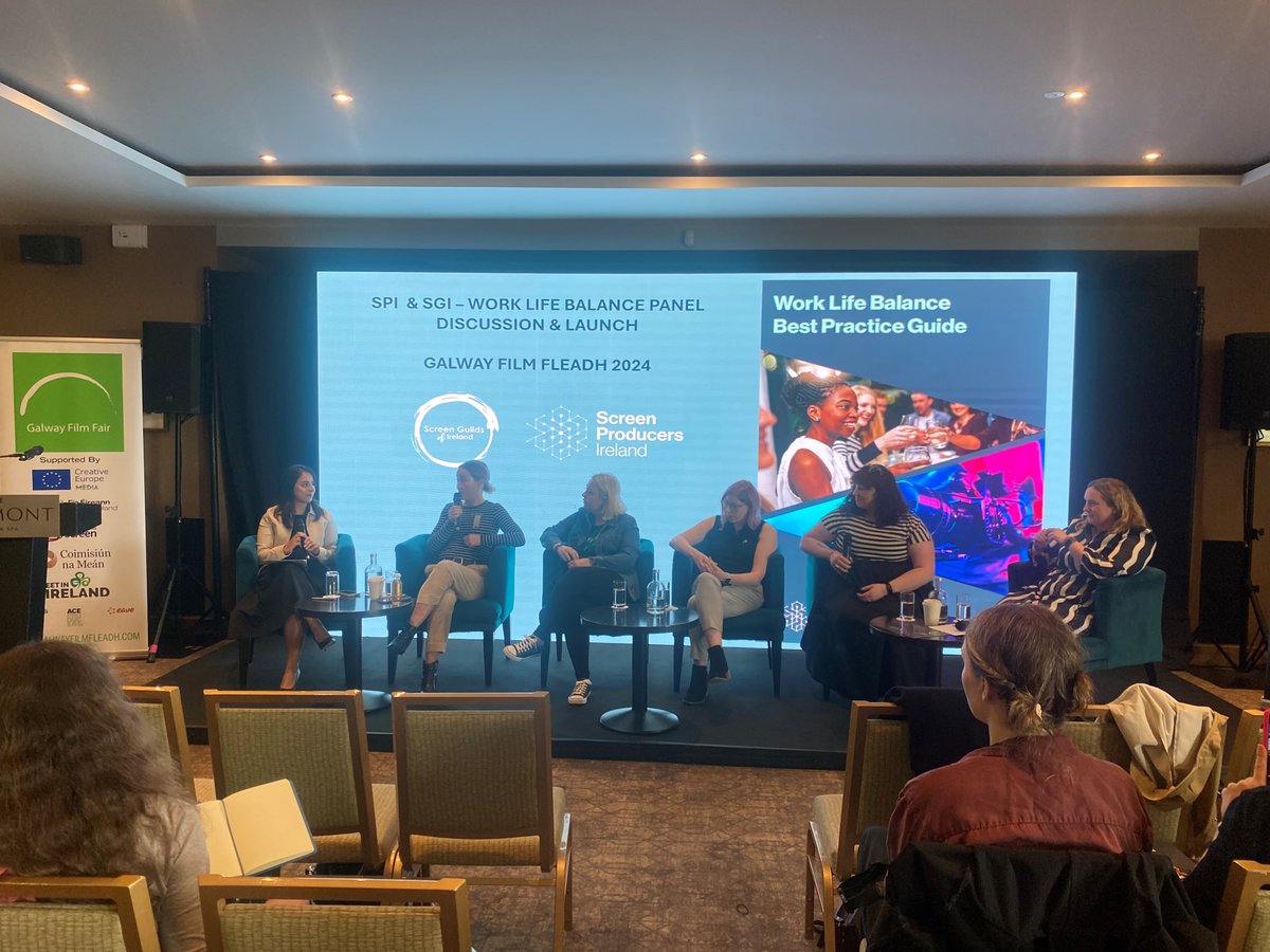 We've just returned from an AMAZING few days at the Galway Film Fleadh . A great few days of networking. A very big thank you to <a href="/screenproducers/">Screen Producers Ireland</a> and #screenguildsofireland for inviting Anna to join the panel on "Work, Life, Balance", launching the "Work Life Best Practise Guide"