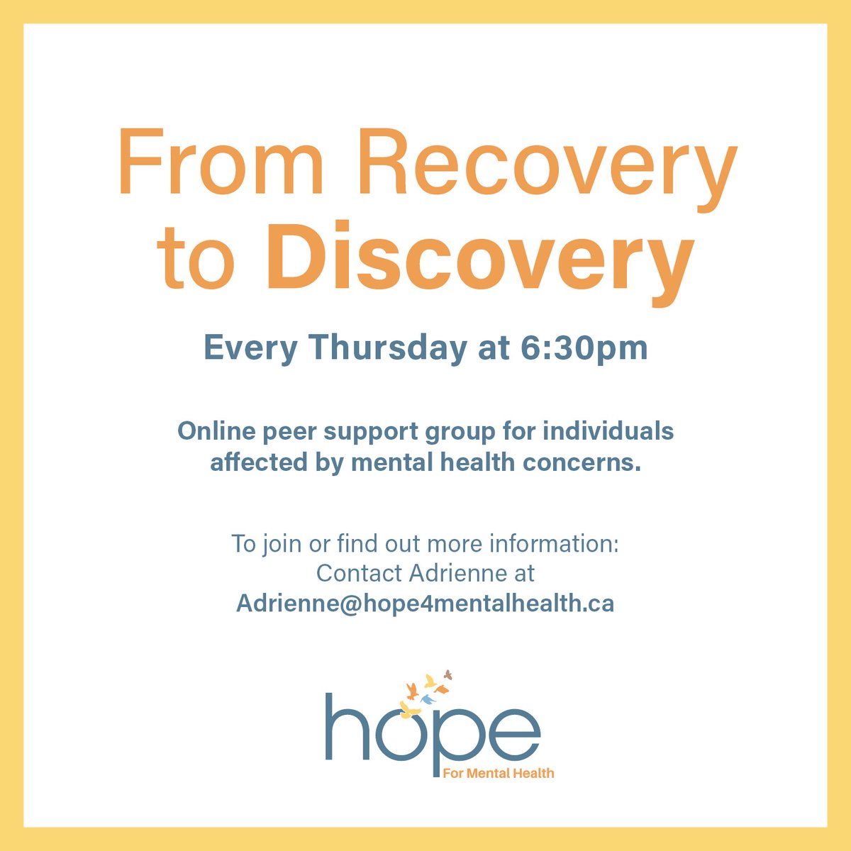 ssnsc's tweet photo. Join our weekly online peer support group #mentalhealth #MentalHealthMatters #mentalhealthishealth https://t.co/jxDcWE5bBx