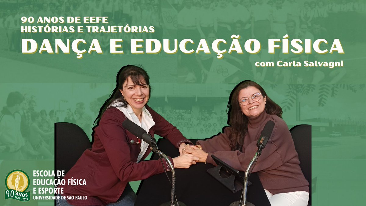 Dança e Educação Física é o tema desta semana no nosso podcast com Carla Salvagni. Formada pela EEFE em 1998, ela trabalha na área desde 1987 e tem muita experiência nos mais diversos estilos. Confira: youtu.be/pNPBHQLEqz0