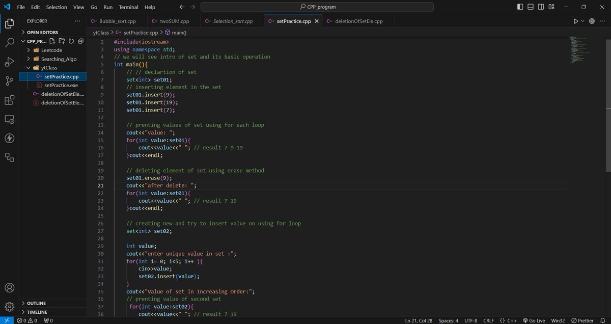 BCA_Brainwaves's tweet photo. 🌱 Day 27 of learning! 📷 
📷 DSA: i explored Set in c++ and did small practice
📷 Explored JavaScript objects their methods 
  -> #GitHub spent some times
 #JavaScript #WebDev #30DaysOfWebDev 📷 🚀 https://t.co/WMnvB6UJzp