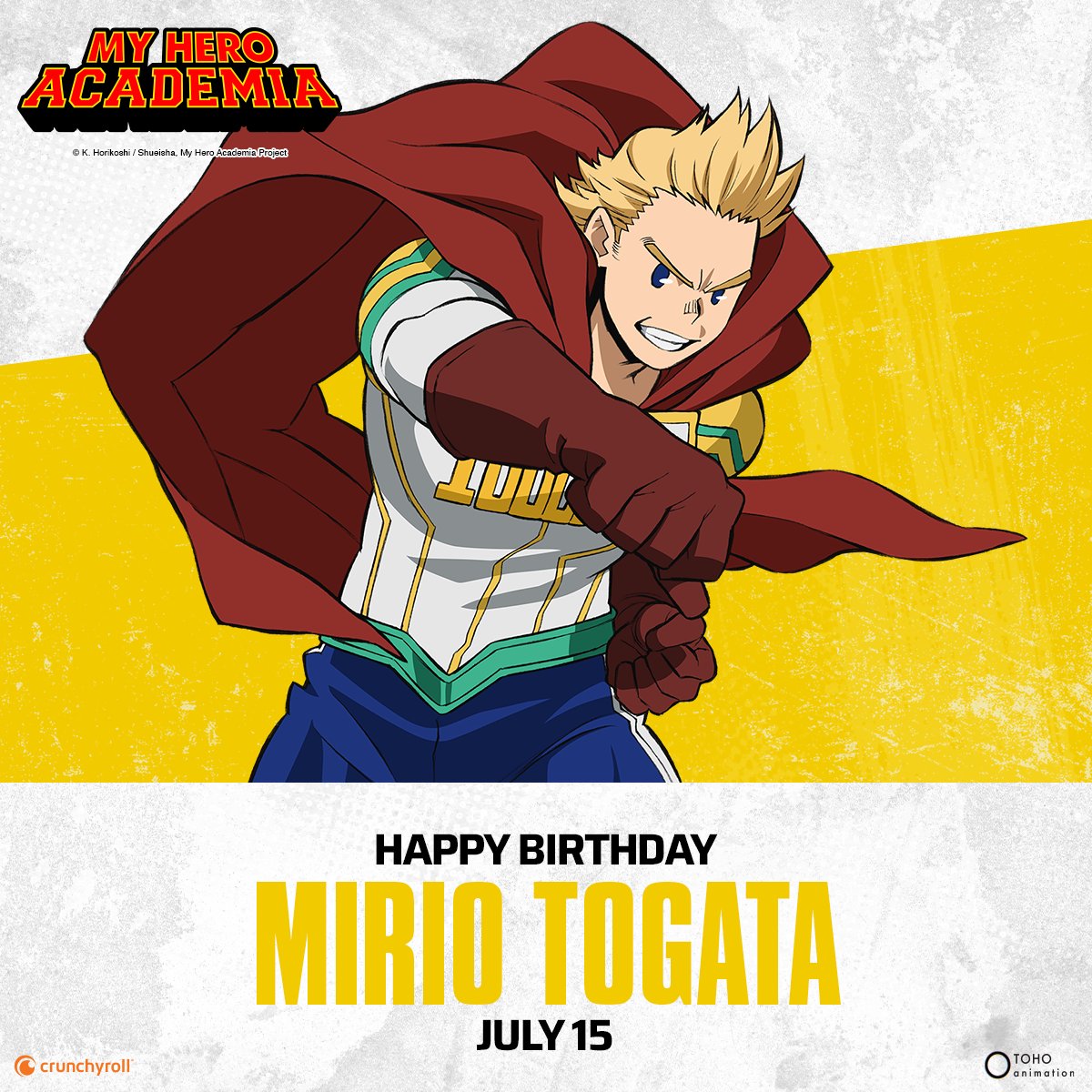 MHAOfficial's tweet photo. Happy birthday, Mirio! 🎂 https://t.co/BWH3E1k9YX
