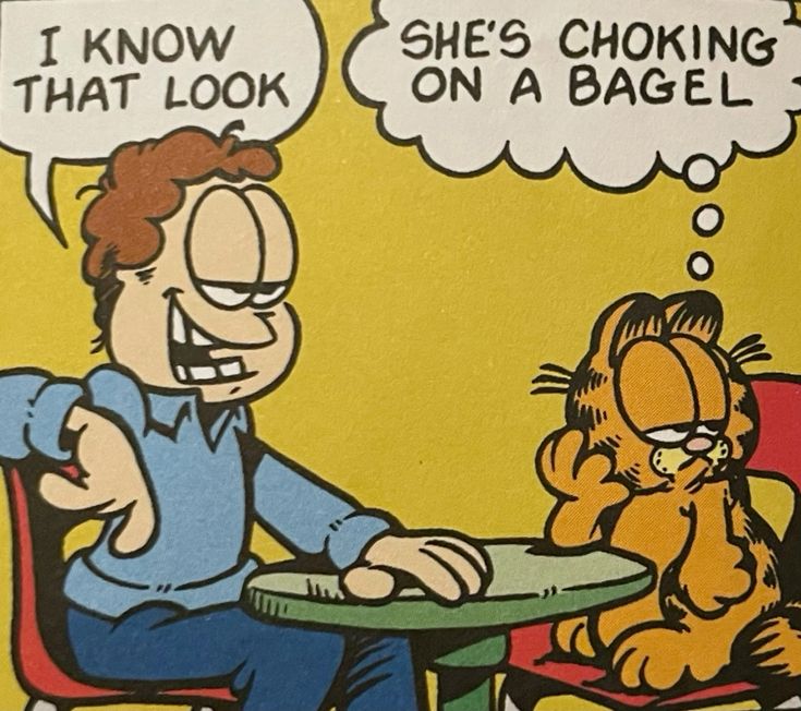 shrugdeaIer's tweet photo. #Monday #GarfPost #BagelsMentioned https://t.co/7XHxYqvLnU