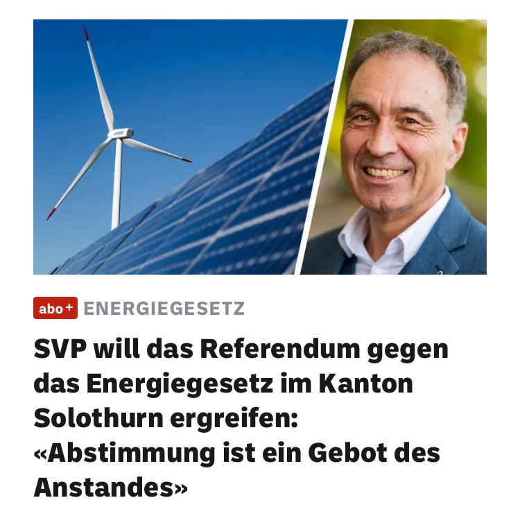Als ob die Abstimmung am  03.07 knapp gewesen wäre! #energie #gesetz #solothurn
