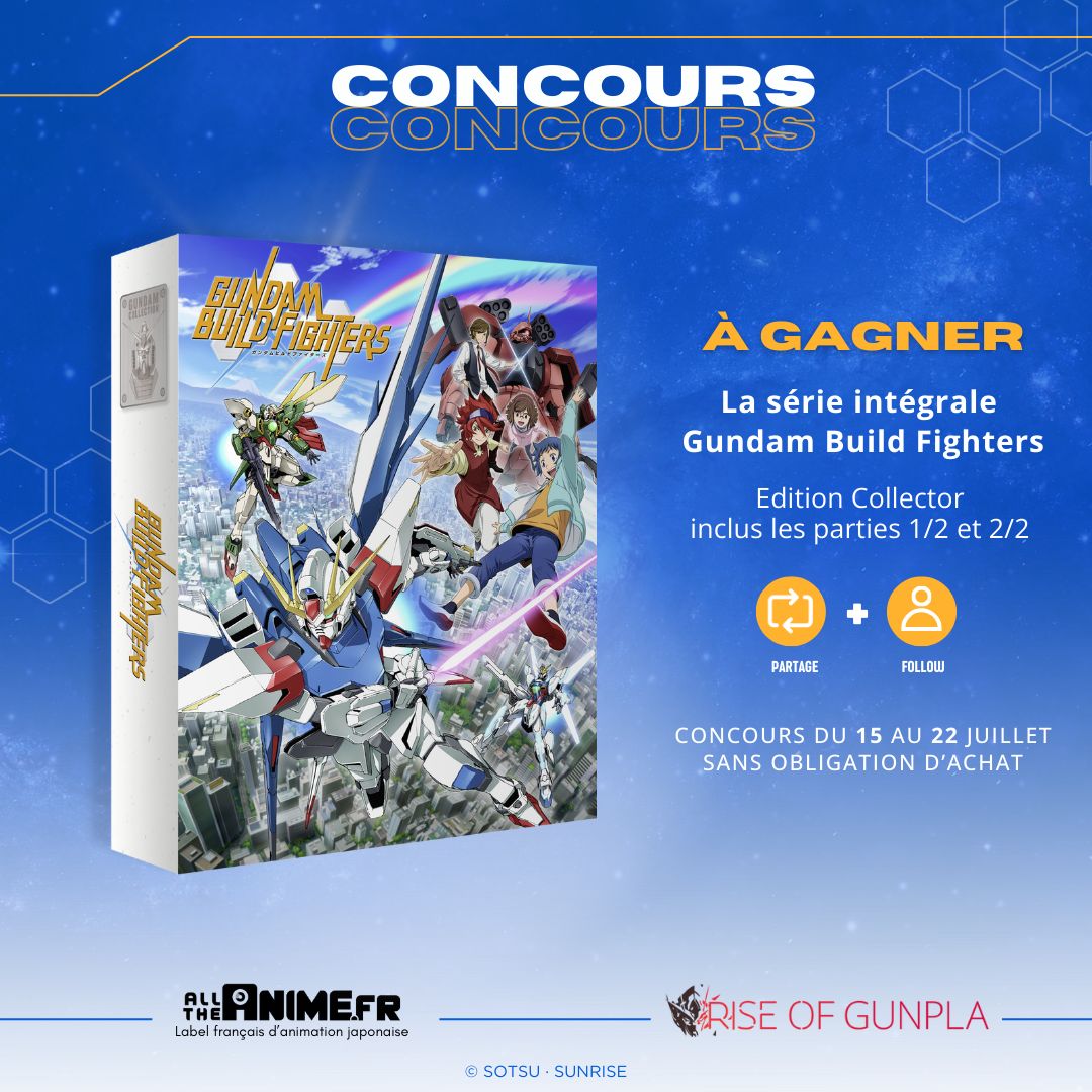 🌟 CONCOURS GUNPLA 🌟 
Envie de gagner des Gunpla issus de Build Fighters et Build Fighters Try? Pour participer 
1️⃣ Repartager le post
2️⃣ Suivre notre page  <a href="/RiseOfGunpla/">Rise Of Gunpla</a> et celle de <a href="/alltheanime_fr/">All The Anime 🇫🇷</a>
TAS le 22 juillet ! Bonne chance 🍀 
⚠️  le gagnant sera contacté par mp