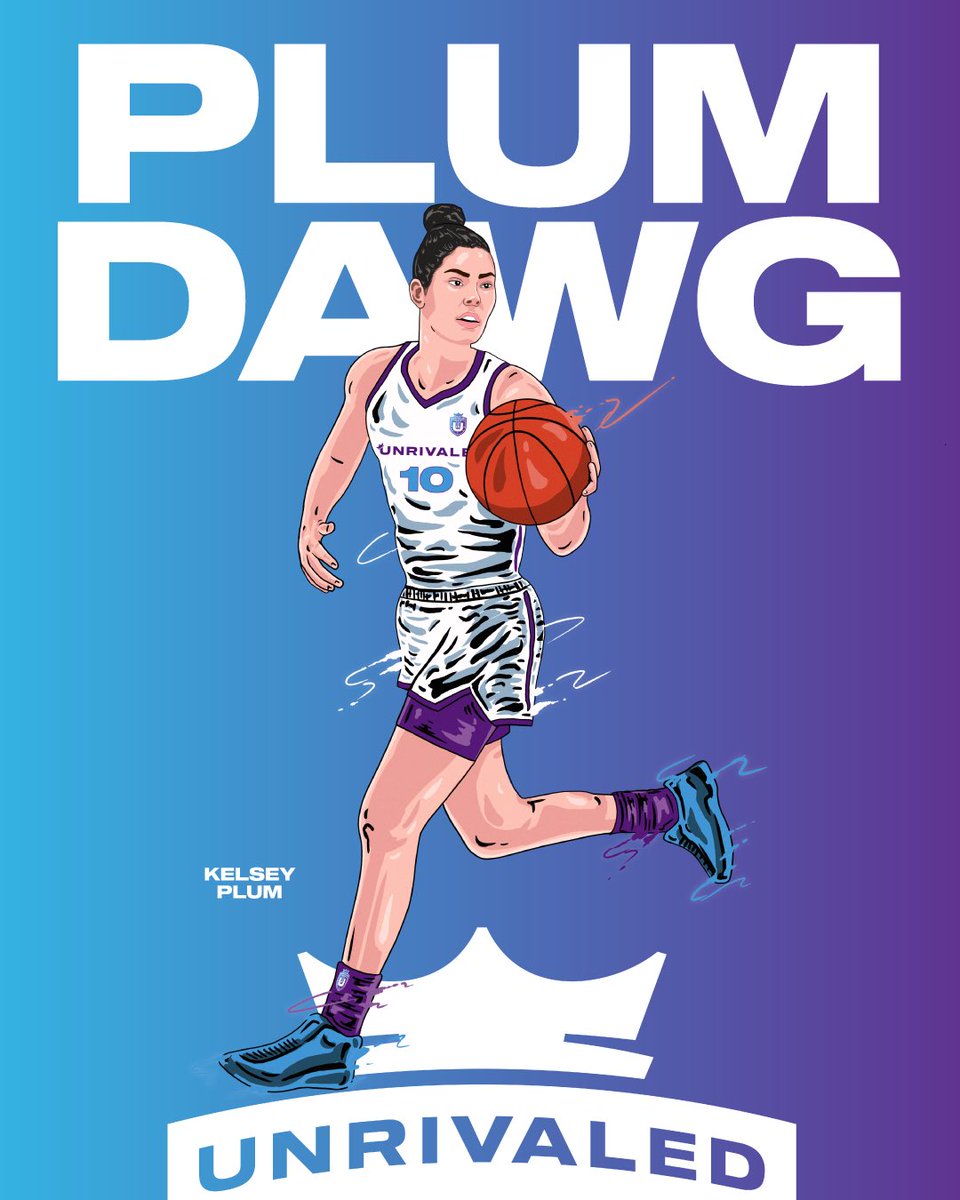 Unrivaledwbb's tweet photo. PLUM DAWG IS UNRIVALED 👑 6/30✅ TAG WHO’S NEXT @Kelseyplum10 #Unrivaled https://t.co/dBdEqhglRc