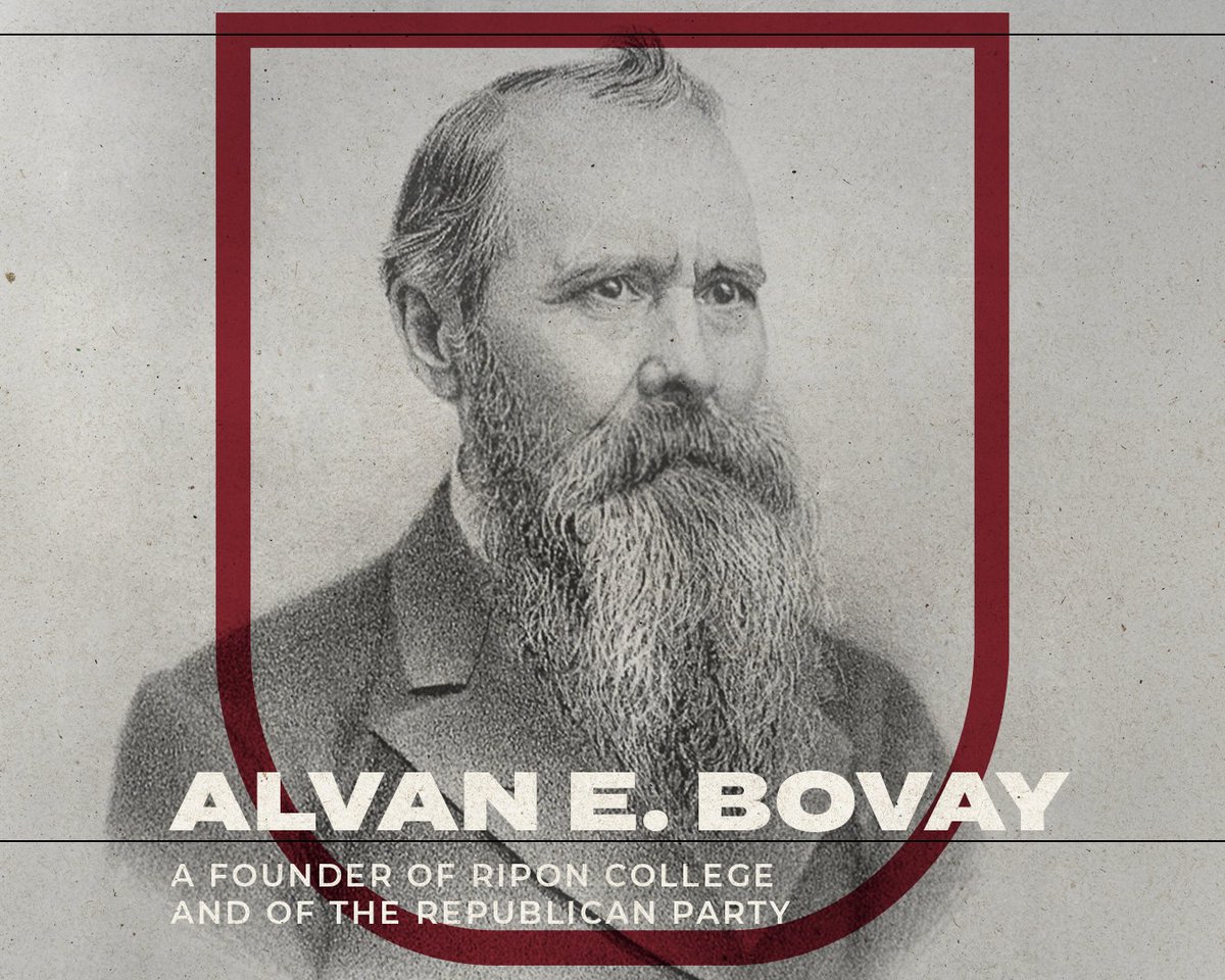riponcollege's tweet photo. Alvan E. Bovay was one of the founders of Ripon College. A prominent member of the early Ripon community, Bovay also played a fundamental role in the creation of the Republican party. In fact, many credit Bovay for naming the party “Republican.”

#rnc2024 #republican #riponwi https://t.co/yprYq2jNM5