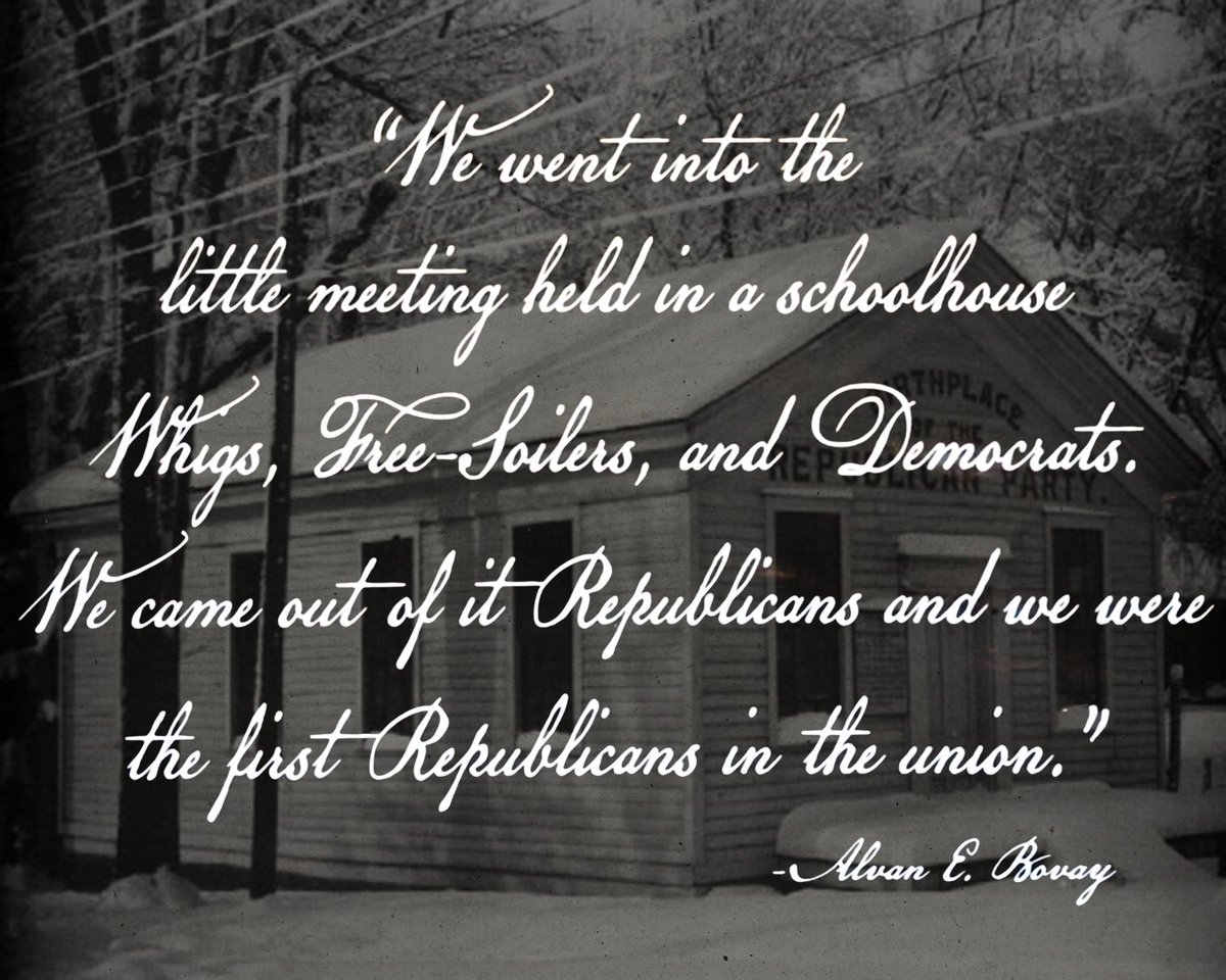 riponcollege's tweet photo. Alvan E. Bovay was one of the founders of Ripon College. A prominent member of the early Ripon community, Bovay also played a fundamental role in the creation of the Republican party. In fact, many credit Bovay for naming the party “Republican.”

#rnc2024 #republican #riponwi https://t.co/yprYq2jNM5