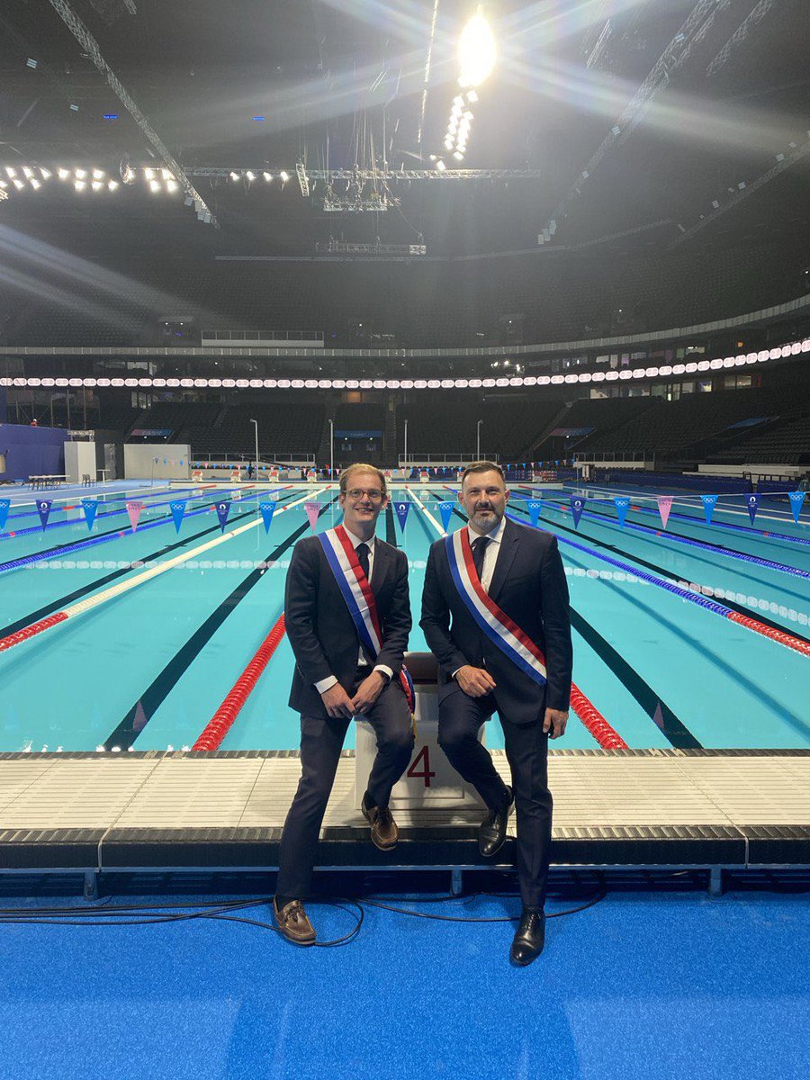 iacovellixavier's tweet photo. Avec le Premier Ministre @GabrielAttal et mes collègues parlementaires nous avons visité le site @ParisLaDefArena qui accueillera dans 12 jours les épreuves de natation olympique. 
#jeuxolympiques
@priscathevenot @celinecalvez @PierreCazeneuve @iflorennes92 https://t.co/Qo2m9kja7X
