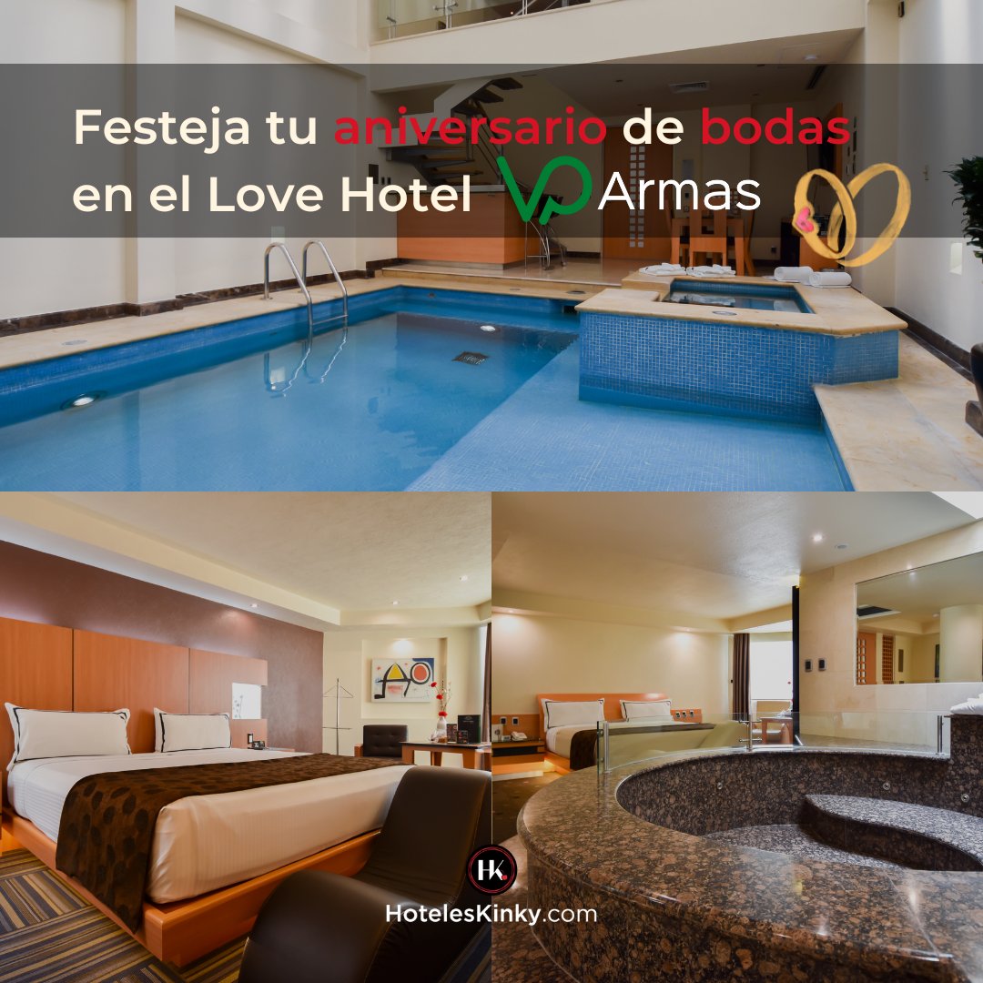 ¡El Love Hotel VP Armas les desea un feliz #aniversario! 💍🍑 y los invita a festejar en cualquiera de sus habitaciones: Suite Junior, Suite Alberca y Suite Jacuzzi 🔥

🏩 Las habitaciones van desde $490 👉 i.mtr.cool/kngawfgjga
