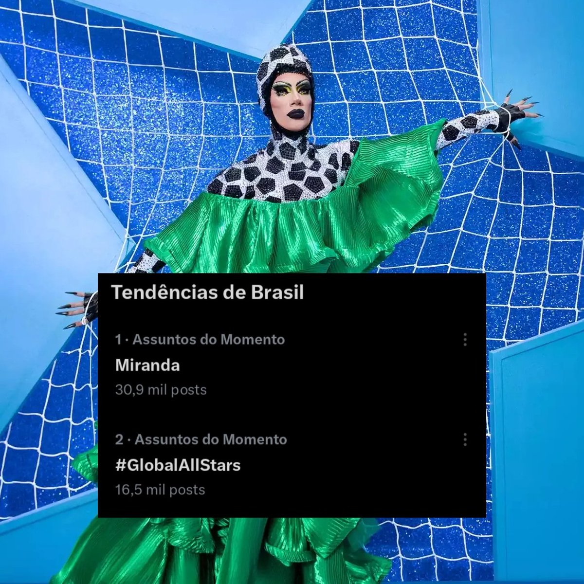 🚨Miranda Lebrão é o assunto MAIS COMENTADO do momento nos Trending Topics do Twitter! #GlobalAllStars
