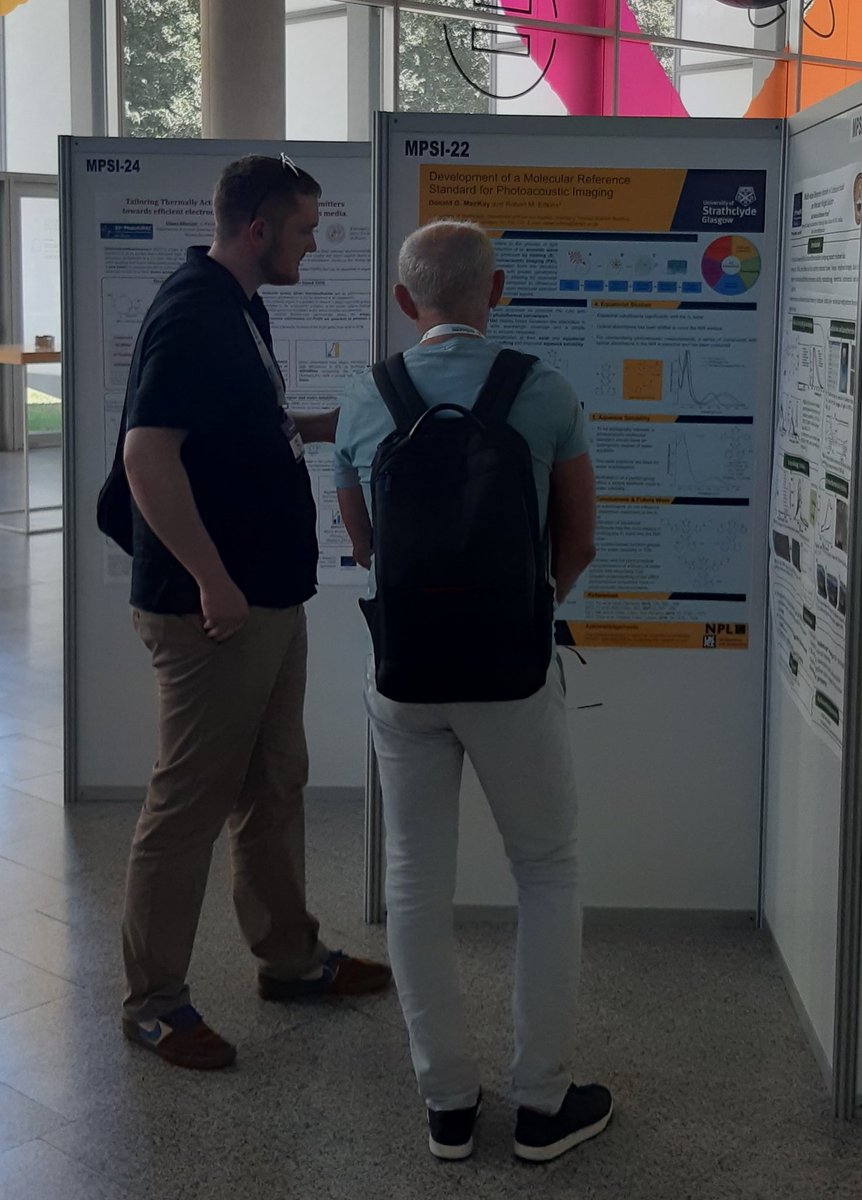 Robert Edkins (@r_m_edkins) on Twitter photo Matt Jackson and Donald Mackay from <a href="/StrathChem/">Chemistry - University of Strathclyde</a> are presenting their work on photoacoustic dyes <a href="/photoIUPAC2024/">PhotoIUPAC2024</a> . Stop by to chat to them at posters MPSI22 and 23! Matt Jackson and Donald Mackay from <a href="/StrathChem/">Chemistry - University of Strathclyde</a> are presenting their work on photoacoustic dyes <a href="/photoIUPAC2024/">PhotoIUPAC2024</a> . Stop by to chat to them at posters MPSI22 and 23!