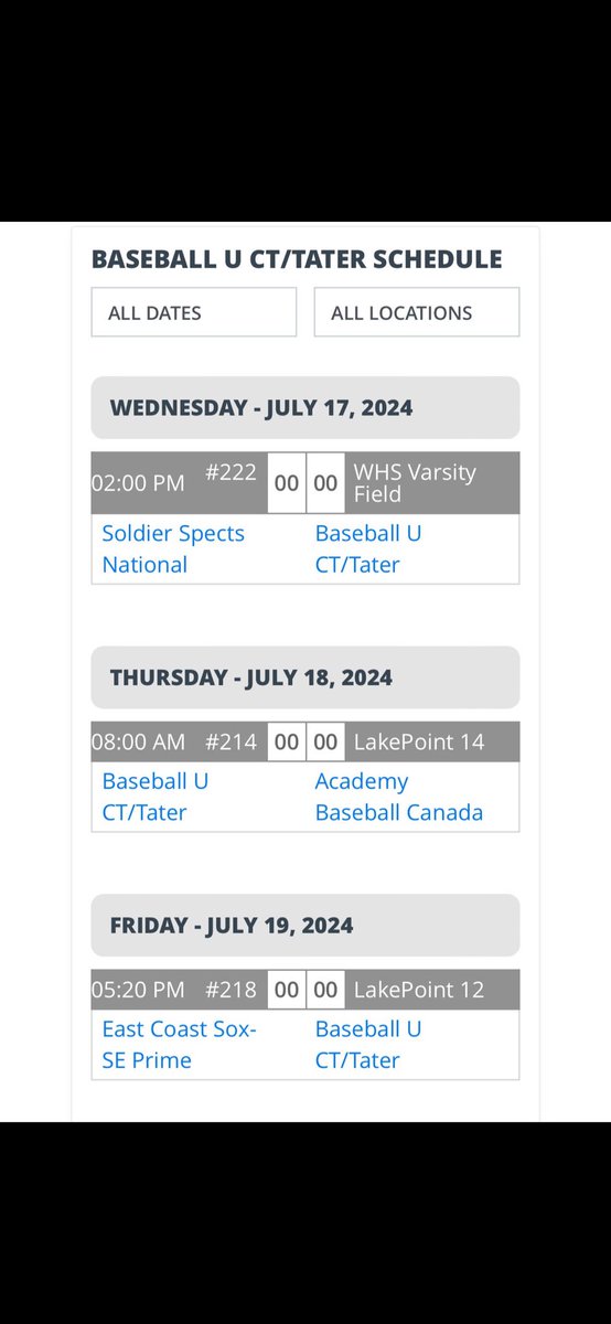 ryan_miressi's tweet photo. Below is my schedule for the PBR 17u National Championship in Georgia with Baseball U CT Tater https://t.co/L1XpzM0t3s