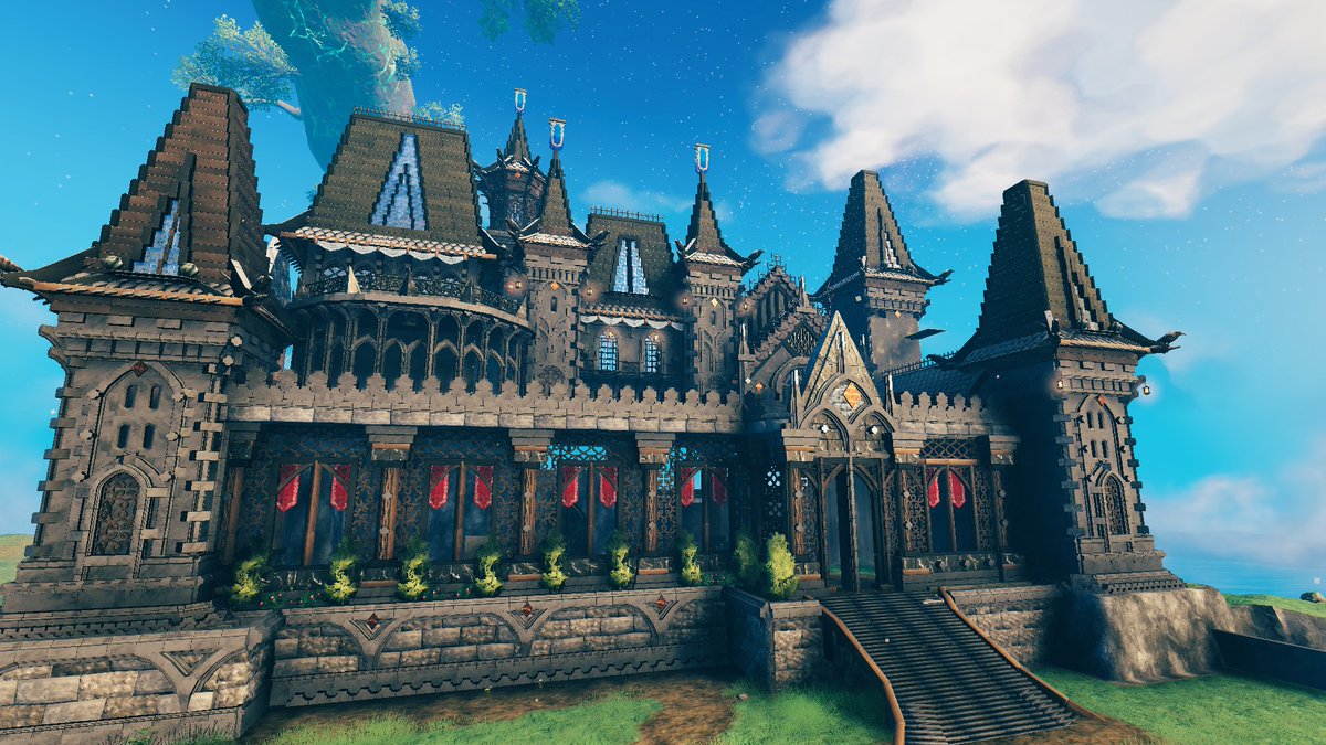 Versaugh1's tweet photo. What a beautiful day it would be to build a castle like this and play with your friends without lag #valheim #ValheimBotM https://t.co/yBuBrLka9B