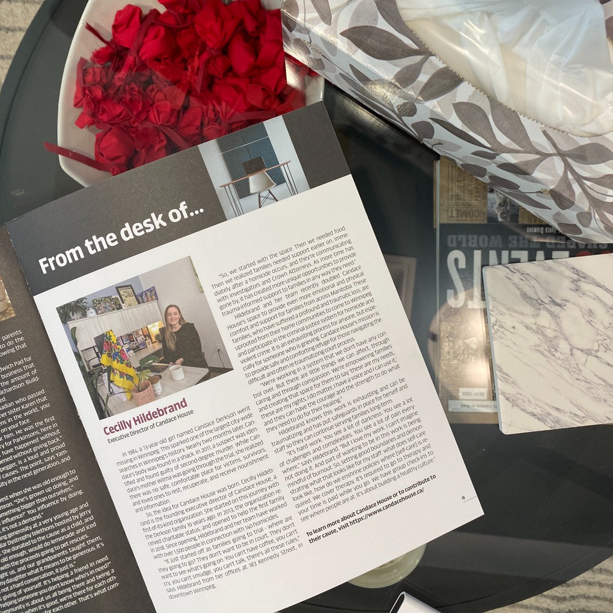 💻 From The Desk Of:

Our Executive Director Cecilly Hildebrand had the opportunity to be interviewed by The Winnipeg Foundation for their "Working Together" Spring 2024 issue.

Thanks for sharing the story of Candace House!

Read more here > candacehouse.ca/single-post/fr…