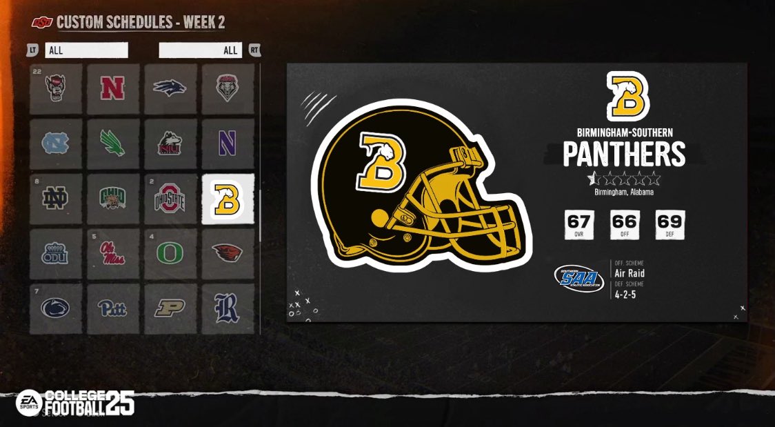 Imagine if Birmingham-Southern was in the game.