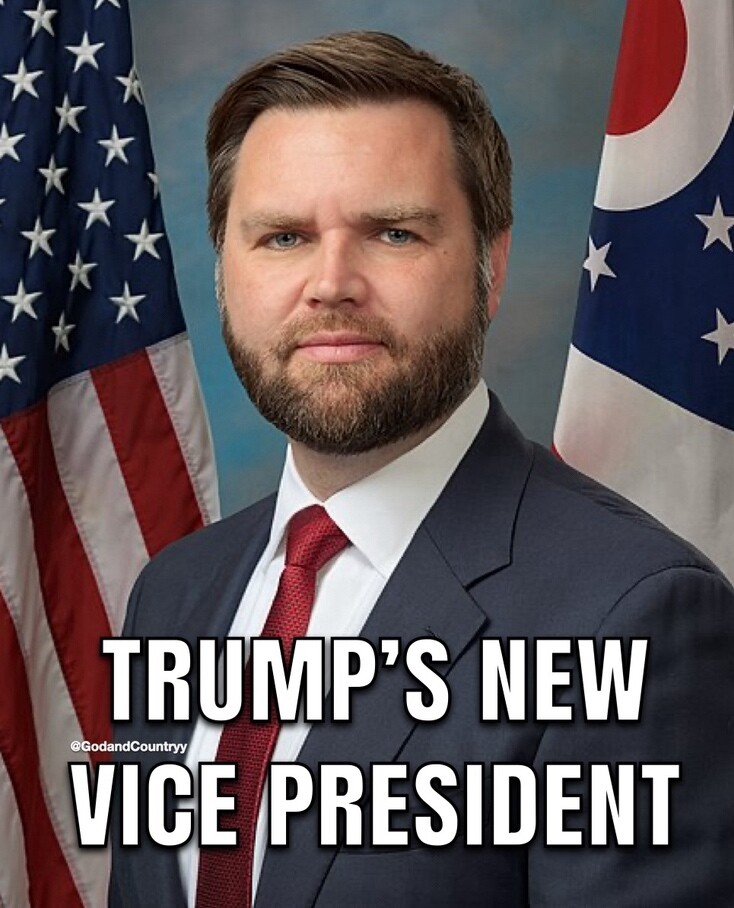 After lengthy deliberation and thought, and considering the tremendous talents of many others, I have decided that the person best suited to assume the position of Vice President of the United States is Senator J.D. Vance of the Great State of Ohio