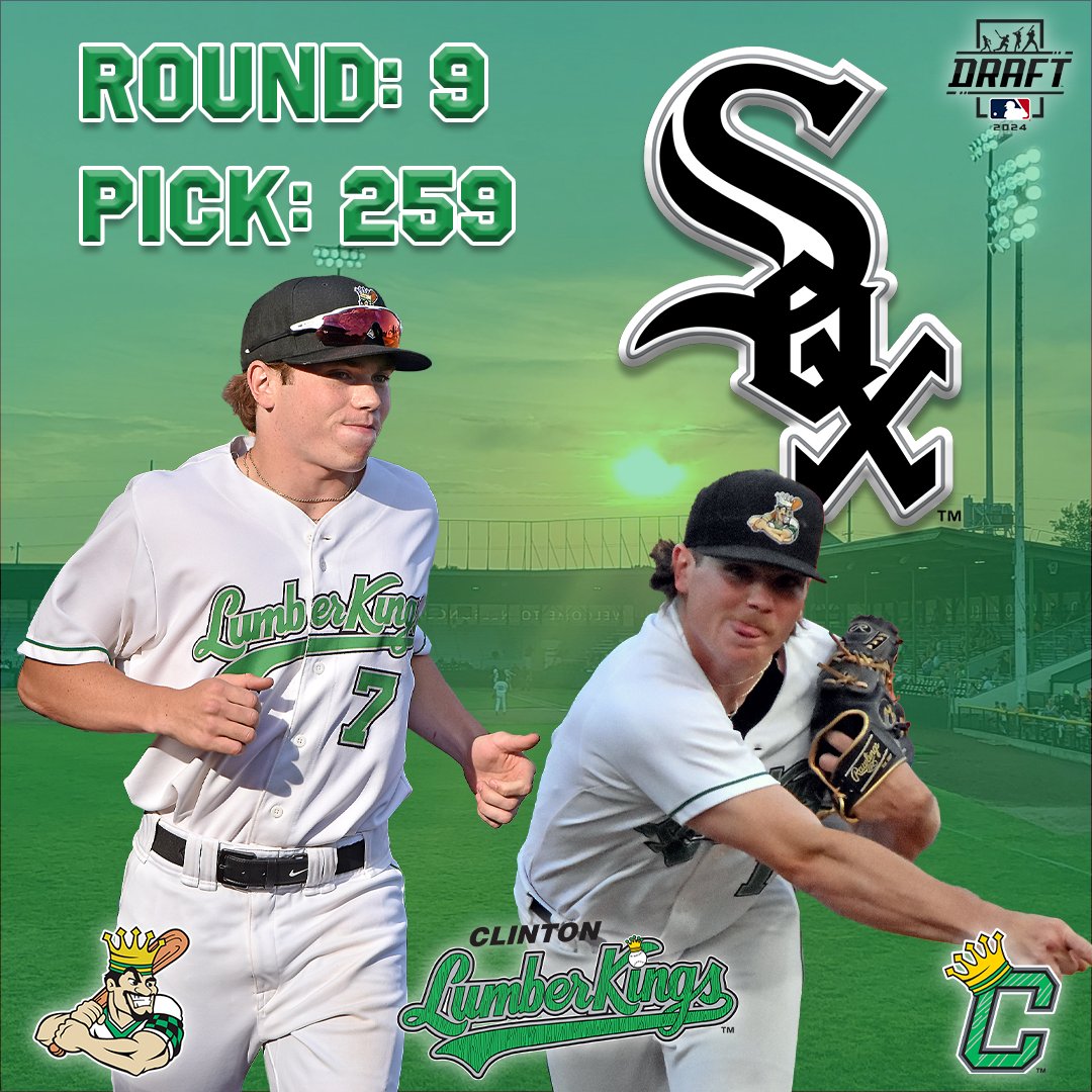 LumberKings's tweet photo. With the 259th pick of the 2024 MLB Draft, the Chicago White Sox select 2022/2023 Clinton Lumberkings RHP Jack Young!
#CrownedInClinton https://t.co/MGG87reXnb