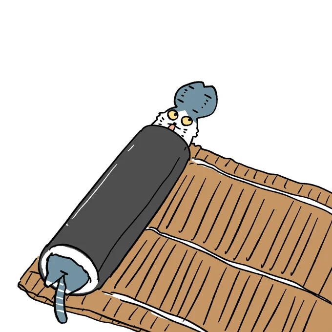 #本ミリバール巻き猫です 