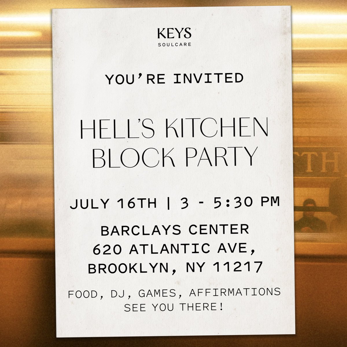 keyssoulcare's tweet photo. NYC YOU’RE INVITED! 📍Goddess-in-Chief @aliciakeys’s Tony Award winning musical @HellsKitchenBwy is having a block party! Join us tomorrow, for a Hell’s Kitchen Block Party, at the Ticketmaster Plaza at the Barclays Center! https://t.co/ziRvRqWu5h