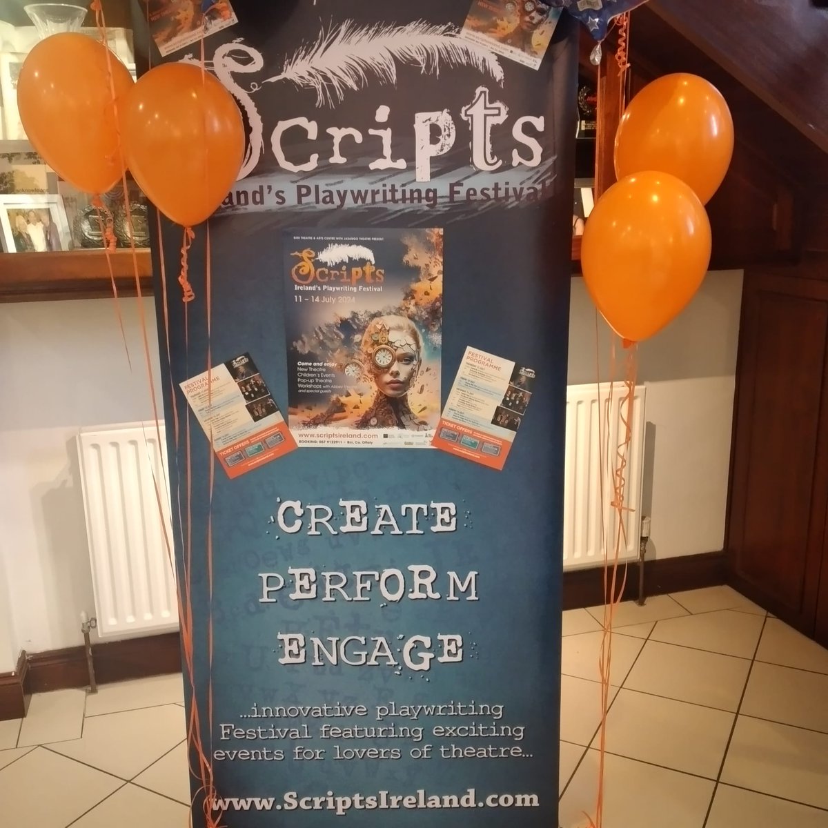 Back from a fantastic weekend in Birr with <a href="/ScriptsIreland/">Scripts Ireland</a>  - workshops, shows and readings. Sure  what more could you want. Buzzing.