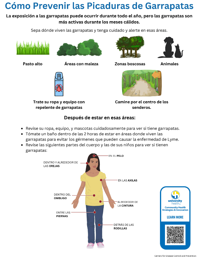NAHNKC's tweet photo. Estos son consejos de cómo prevenir la exposición a las garrapatas y como quitar una garrapata que se ha prendido a la piel.

These are some tips on how to prevent the exposure to ticks and how to remove a tick that has attached to your skin. https://t.co/WxYSMzpqv0