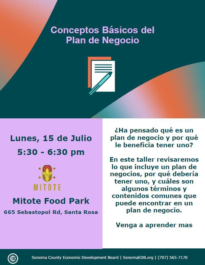 ¡Esta noche!
Conceptos Básicos del Plan de Negocio 💼