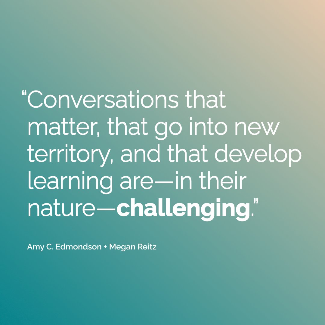 AmyCEdmondson's tweet photo. Great new piece in @HarvardBiz w/ the fantastic @MeganReitz1 that highlights small moments of conversational breakdown as #IntelligentFailures where the learning opportunities are too often missed
Read now: https://t.co/Y6K1SvfNlV https://t.co/jwhG2158iz