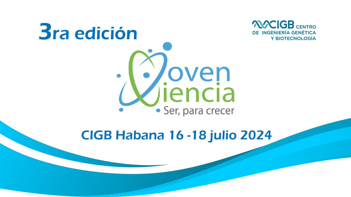 #JovenCiencia2024 proveerá un espacio donde la comunidad científica, académica e industrial intercambiará conocimientos y experiencias entre jóvenes técnicos y profesionales del CIGB-Habana, CIGB-Camagüey, CIGB-Sancti Spíritus y CIGB-Mariel. #CubaPorLaVida