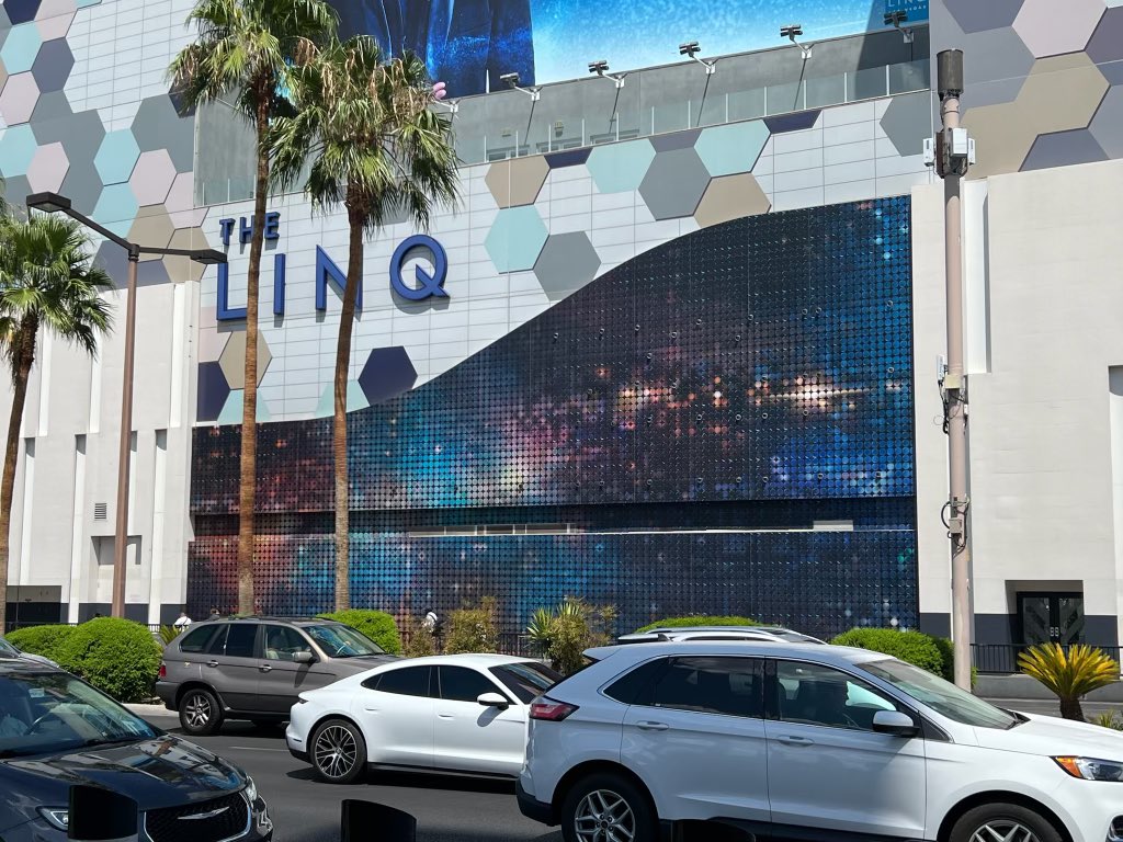 “DiscoShow” wrap at Linq is sparkly AF.