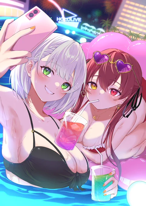 ノエマリinナイトプール#ノエラート#マリンのお宝 