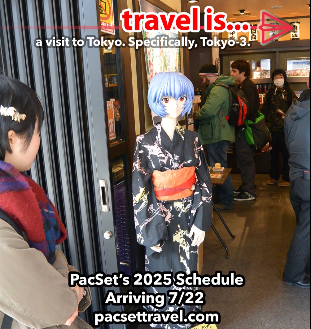 PacSetTravel's tweet photo. We regret to inform you that Misato will not pick you up at the airport (sorry).
PacSet's 2025 Schedule. Dropping 7/22. 
#pacset #japan #japantravel #travelamongfriends https://t.co/8RGx8G24kC