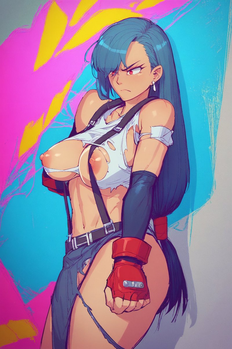 pixel_pinups's tweet photo. Getting torn up! #TifaLockhart #battledamage https://t.co/cUvFTrrjCd
